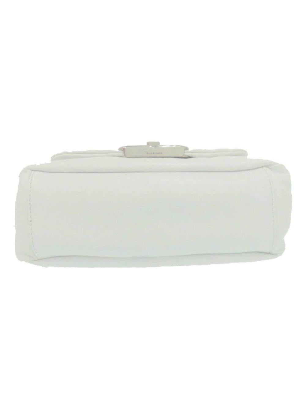 Balenciaga Monaco Sling Bag BB Logo Silver Calfskin Leather White - Picture 4 of 8